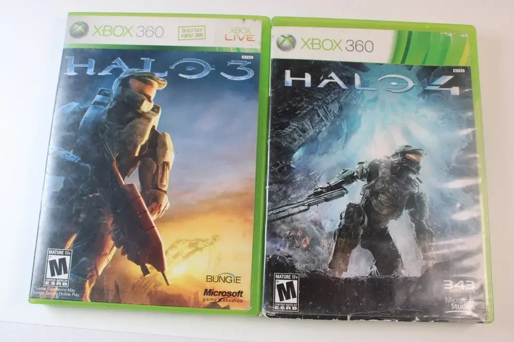 2 game lot/bundle: Halo 3 + Halo 4 (Microsoft Xbox 360) Authentic, tested/works